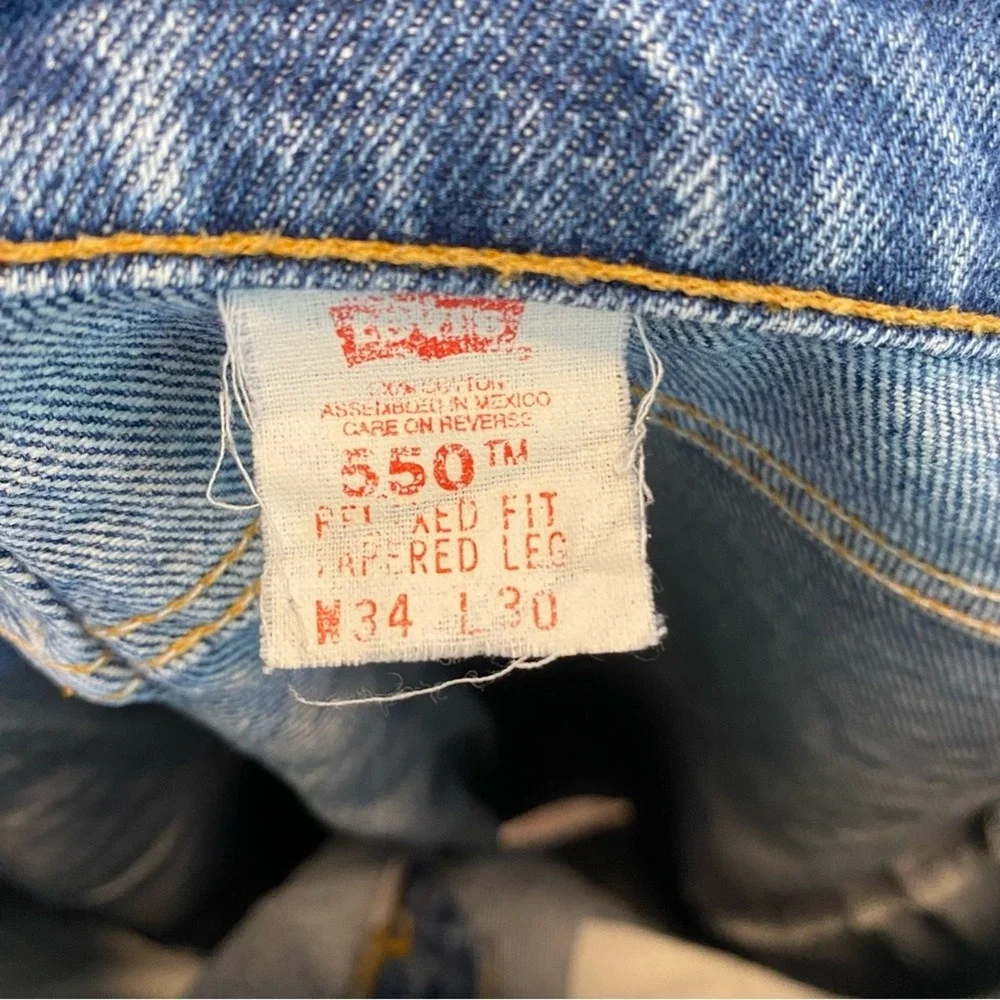 Levi's‎ Orange Tab Men's 505 Relaxed Fit Tapered Leg Jeans Size 34x30 Vintage